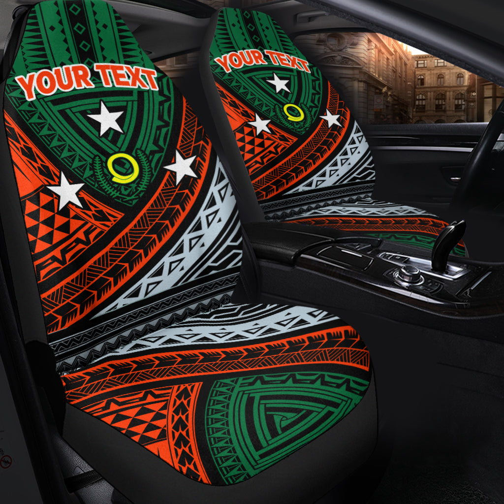 (Custom Personalised) Vanuatu Penama Province Tribal Pattern Car Seat Covers - LT12 - Polynesian Pride