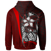 Chuuk Micronesian Hoodie Red Turtle with Hook - Polynesian Pride