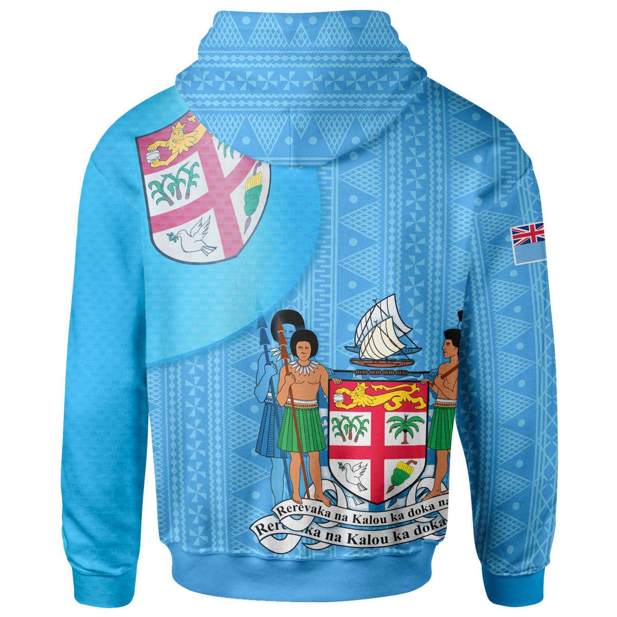 Fiji Custom Hoodie Fiji Flag - Polynesian Pride