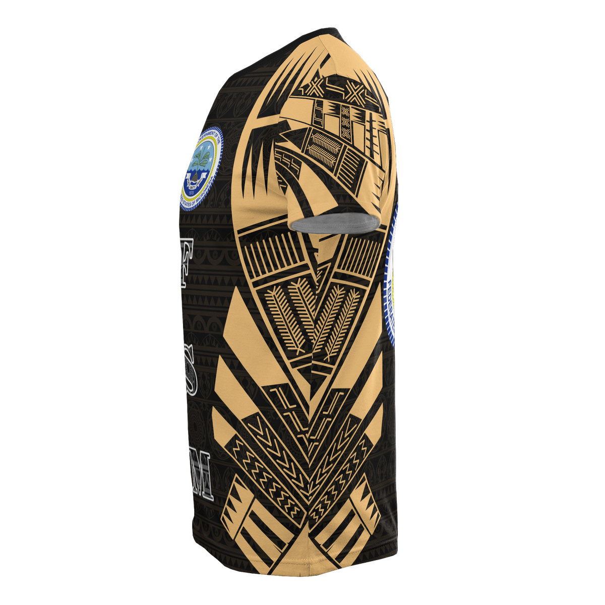 Federated States of Micronesia T Shirt F S M Seal Polynesian Tattoo Gold Style - Polynesian Pride