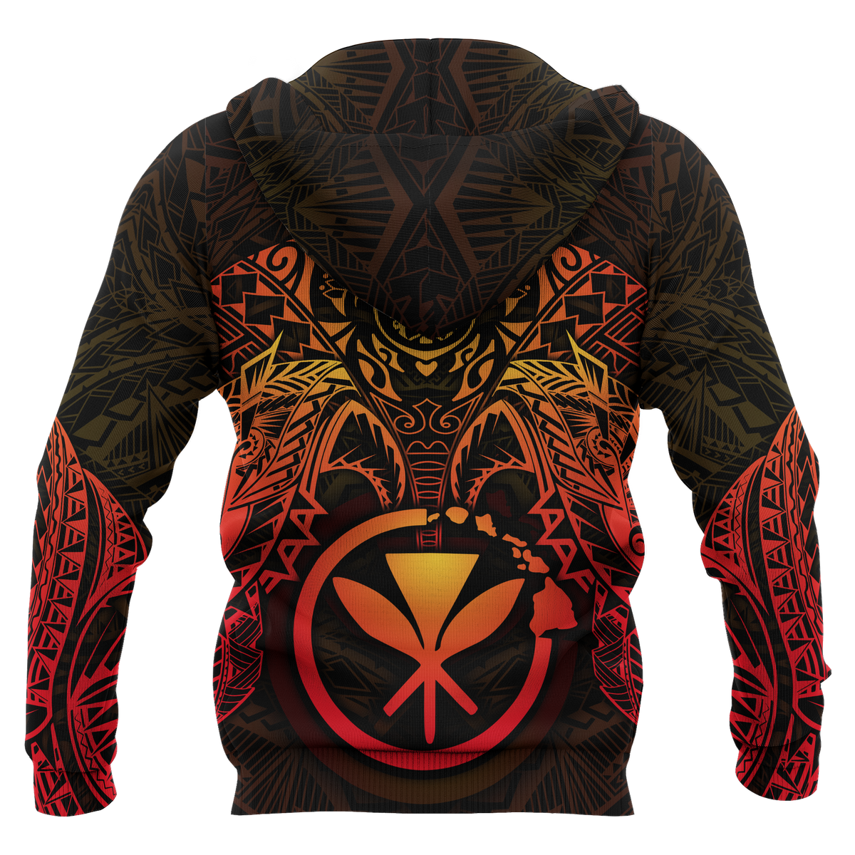 Polynesian Hawaii Zip up Hoodie Red Turtle Manta Ray - Polynesian Pride