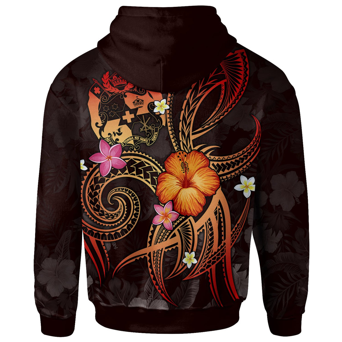 Tonga Polynesian Custom Hoodie Legend of Tonga (Red) - Polynesian Pride