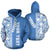 Kosrae Polynesian Custom Zip up Hoodie Blue Line Unisex Blue - Polynesian Pride