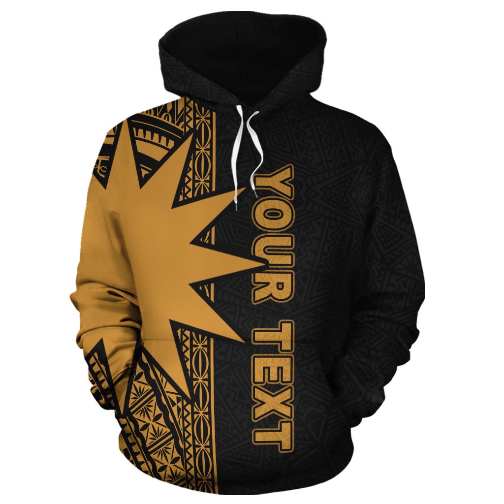 Nauru Polynesian Custom Hoodie Gold Line - Polynesian Pride