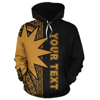 Nauru Polynesian Custom Hoodie Gold Line - Polynesian Pride