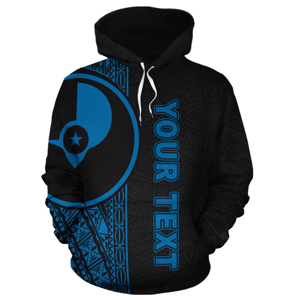 Yap Polynesian Custom Hoodie Blue Line - Polynesian Pride