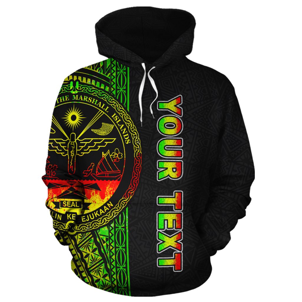 Marshall Islands Polynesian Custom Hoodie Reggae Line - Polynesian Pride