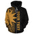 Nauru Polynesian Custom Zip up Hoodie Gold Line - Polynesian Pride