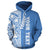 Kosrae Polynesian Custom Zip up Hoodie Blue Line - Polynesian Pride