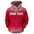 Wallis and Futuna Polynesian Custom Zip up Hoodie Red Frog - Polynesian Pride