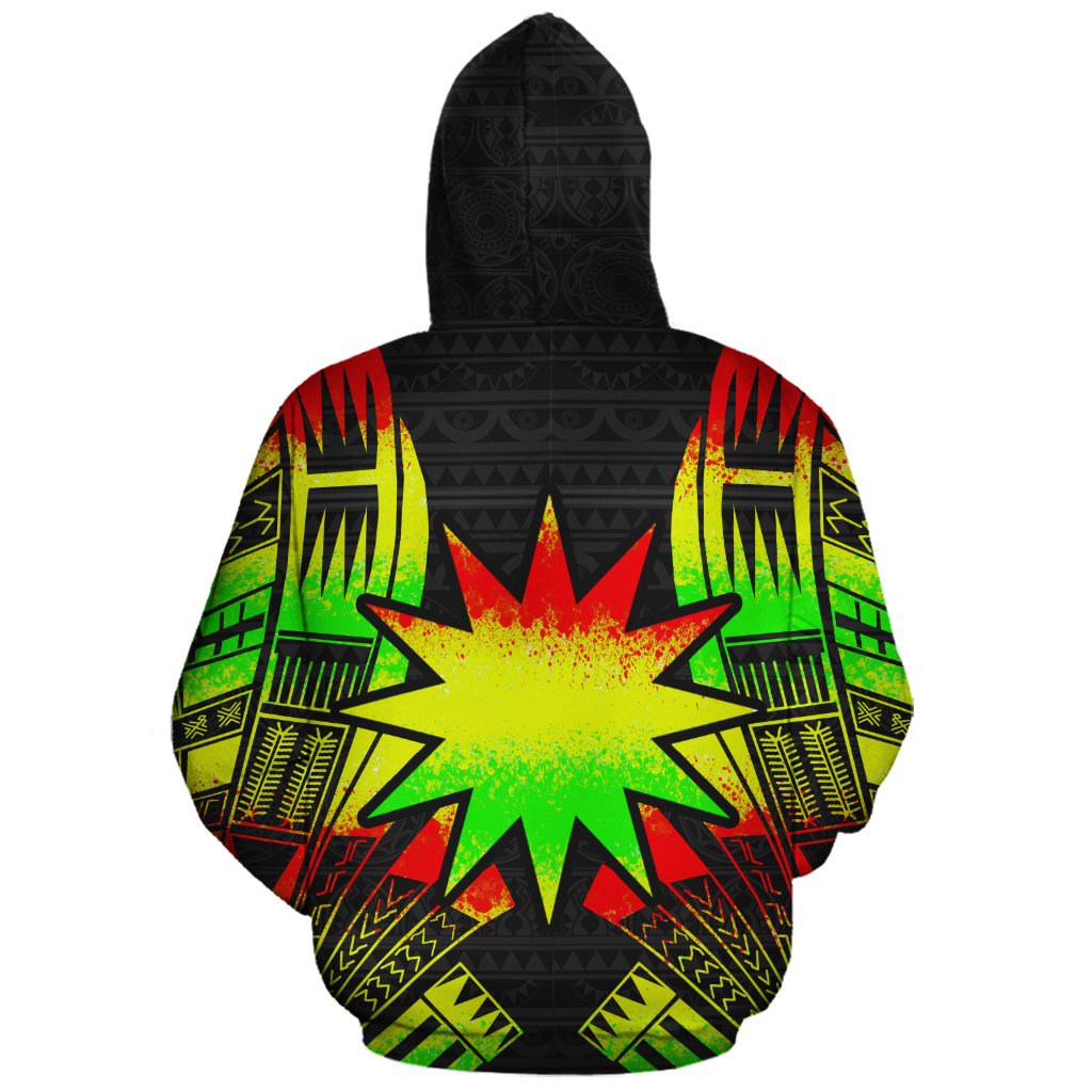 Nauru Polynesian Custom Hoodie Reggae Tattoo - Polynesian Pride