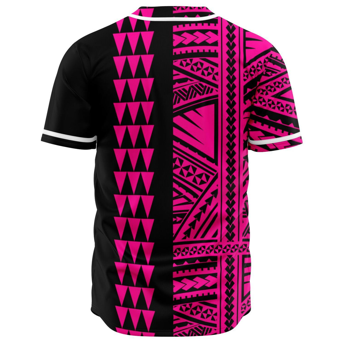 Hawaii Polynesian Kakau Baseball Jersey V.2 - Freestyle - Pink - Polynesian Pride
