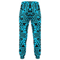 Polynesian Kakau Turtle Blue Joggers - Polynesian Pride