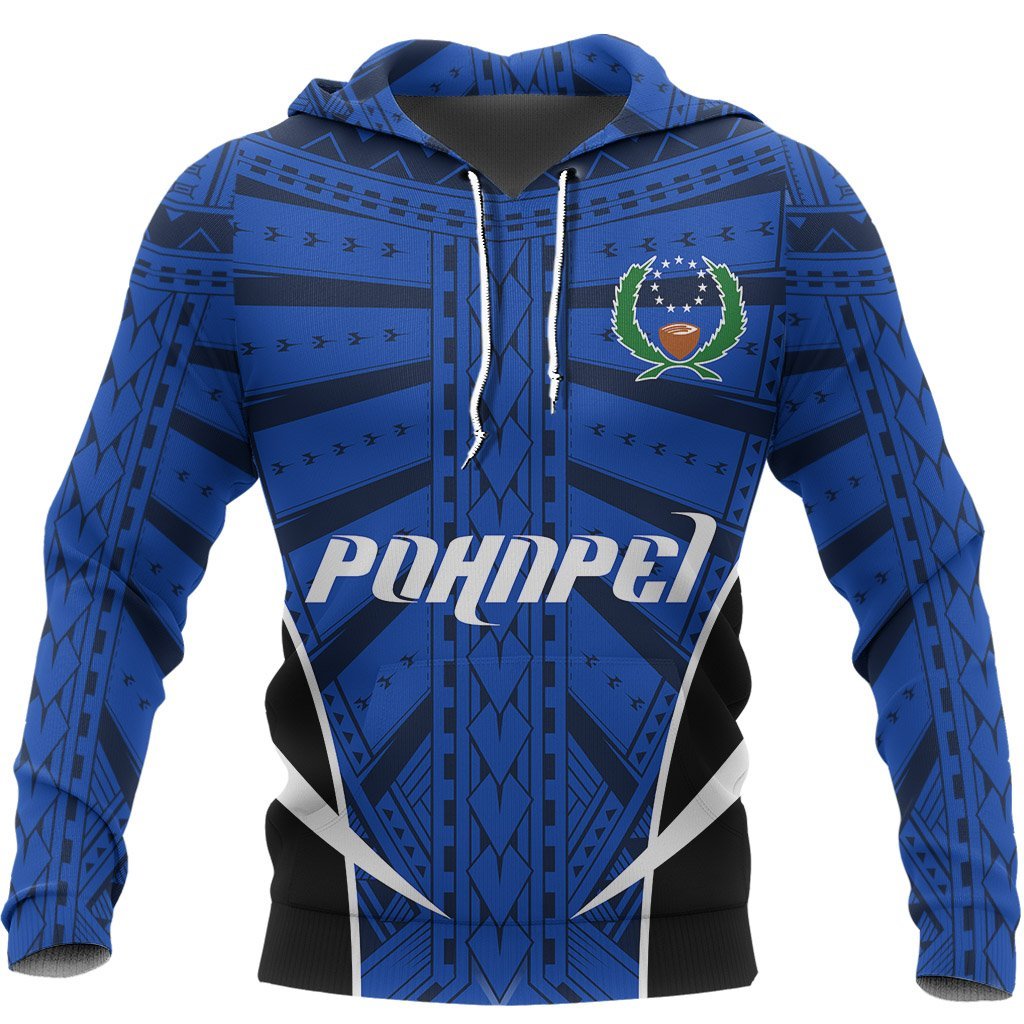 Pohnpei Active Special Hoodie Pohnpei Flag Polynesian Tattoo Unisex Flag Color - Polynesian Pride