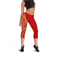 Neo Polynesian Rising 3rd Capris (Red) A6 - Polynesian Pride