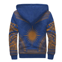 Marshall Islands Sherpa Hoodie - Polynesian Chief Flag Version - Polynesian Pride