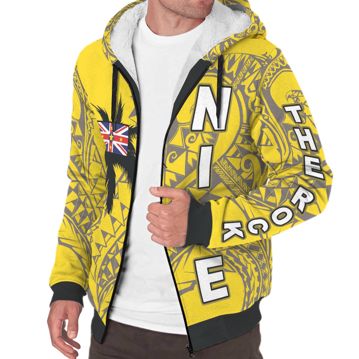Niuean Sherpa Hoodie - Uga Crab Niue - Polynesian Pride