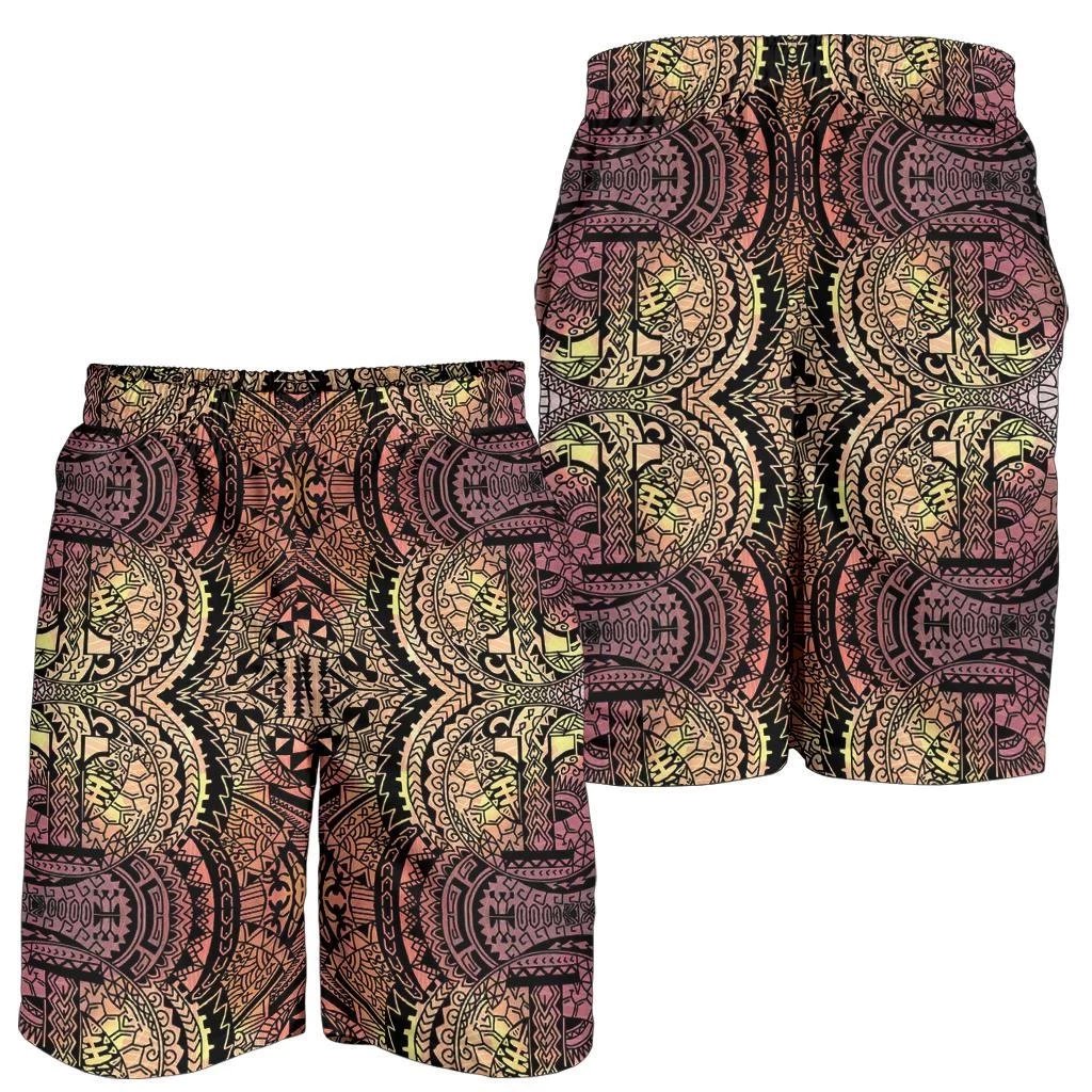 Polynesian Symmetry Brown Men's Short Men's Shorts Brown - Polynesian Pride
