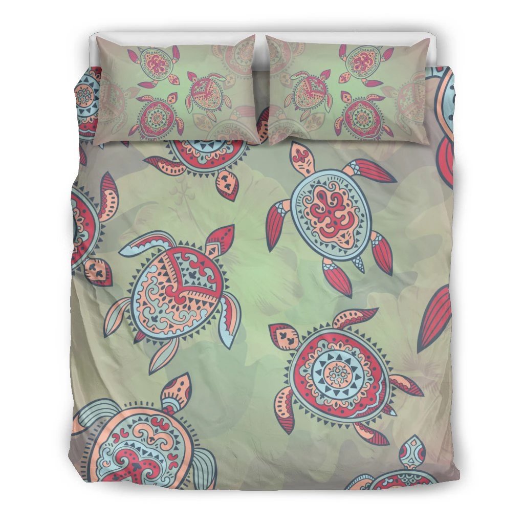 Hawaiian Turtle Polynesian Bedding Set Art - Polynesian Pride