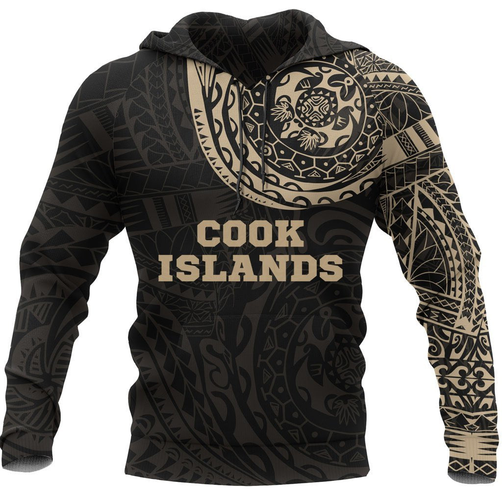 Cook Islands Polynesian Tattoo Style Hoodie Unisex Black - Polynesian Pride