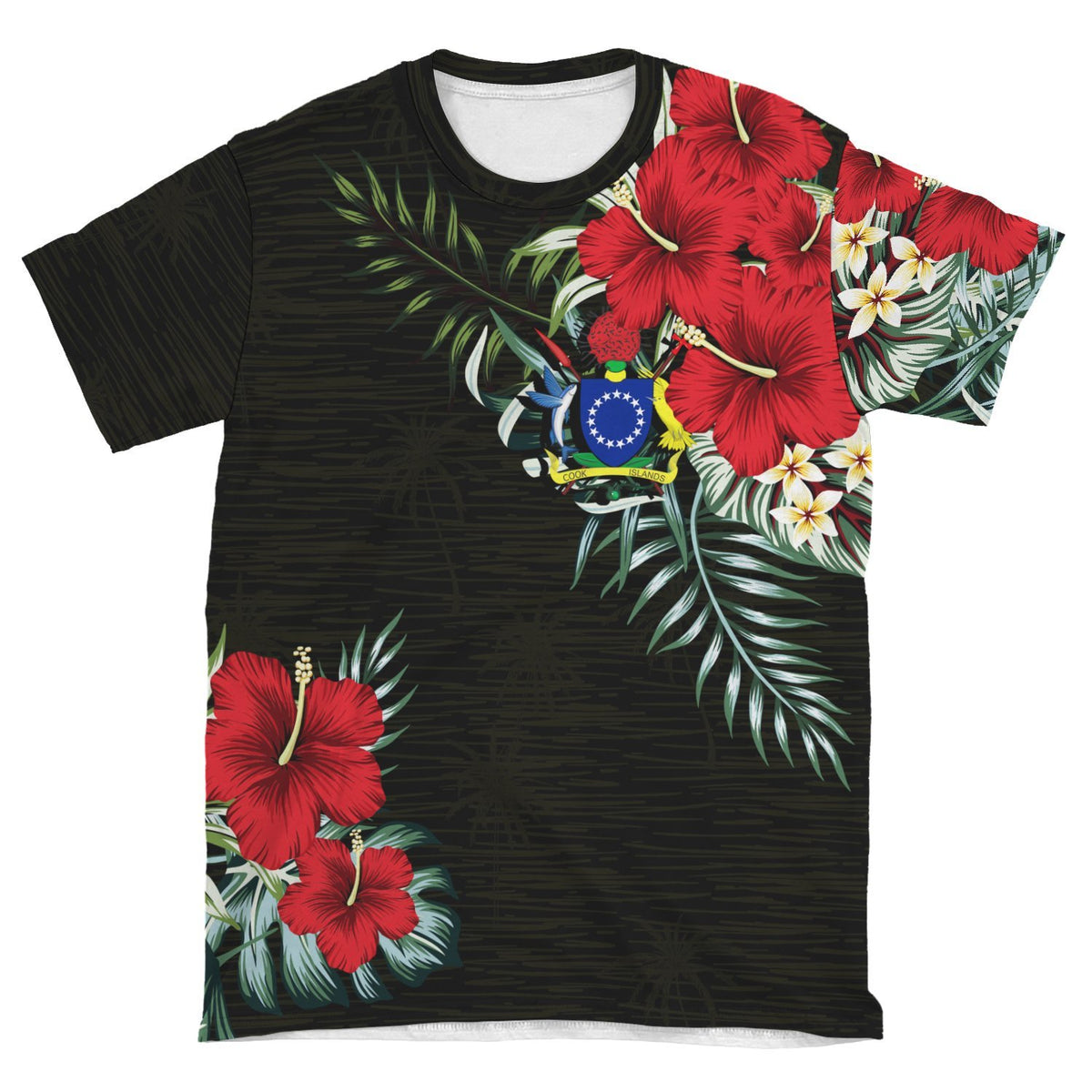 Cook Islands T Shirt Hibiscus (Men/Women) - Polynesian Pride