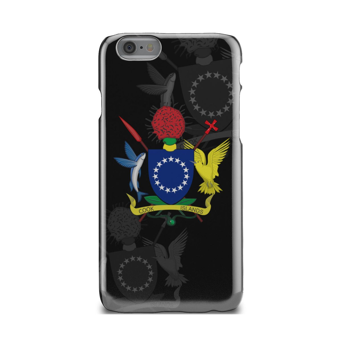 Cook Islands Phone Case - Coat Of Arms iPhone 6s Black One Style - Polynesian Pride