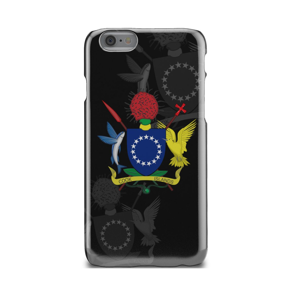 Cook Islands Phone Case - Coat Of Arms iPhone 6 Black One Style - Polynesian Pride
