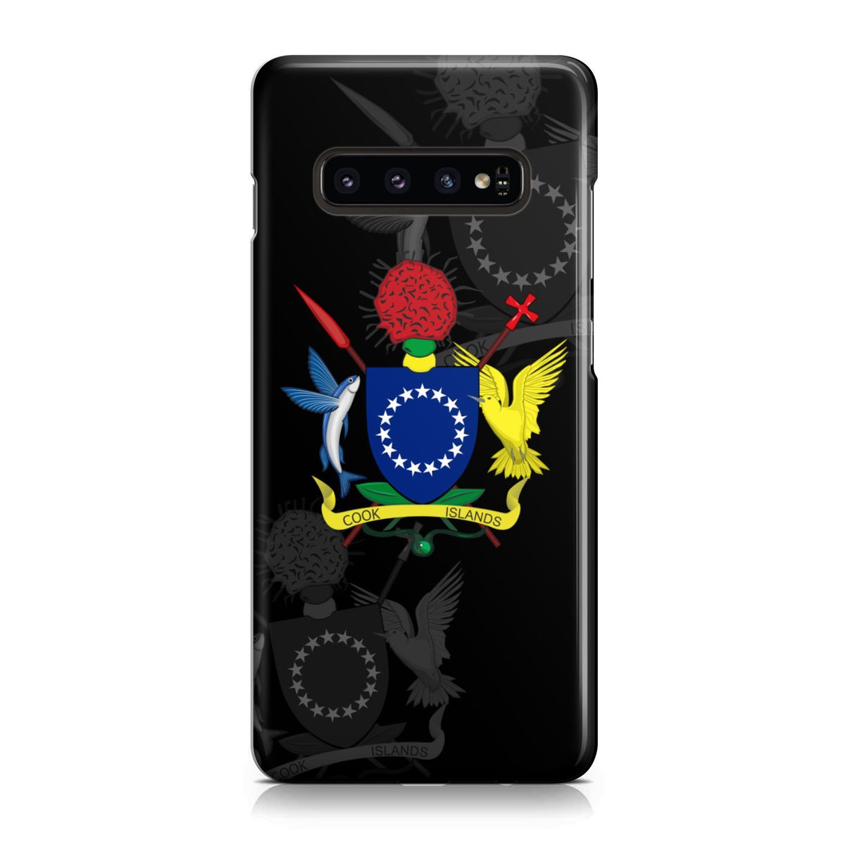 Cook Islands Phone Case - Coat Of Arms Samsung Galaxy S10 Black One Style - Polynesian Pride
