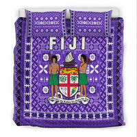 Fiji Bedding Set Pattern - Fijian Tapa Pattern Purple LT13 - Polynesian Pride