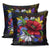 Hibiscus Flower Beautiful Pillow Covers One Size Zippered Pillow Cases 18"x 18" (Twin Sides) (Set of 2) Black - Polynesian Pride