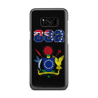 Cook Islands Phone Case - Coat of Arm Code Samsung Galaxy S8 Plus One Size Black - Polynesian Pride
