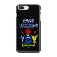 Cook Islands Phone Case - Coat of Arm Name iPhone 8 Plus One Size Black - Polynesian Pride