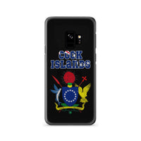 Cook Islands Phone Case - Coat of Arm Name Samsung Galaxy S9 One Size Black - Polynesian Pride