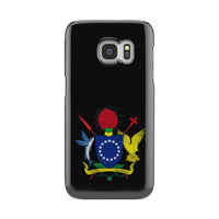 Cook Islands Phone Case - Coat of Arm Map Samsung Galaxy S6 Edge One Size Black - Polynesian Pride