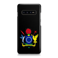 Cook Islands Phone Case - Coat of Arm Map Samsung Galaxy S10 One Size Black - Polynesian Pride