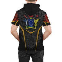 Cook Islands Unisex Hooded T Shirt Tribal Style - Polynesian Pride