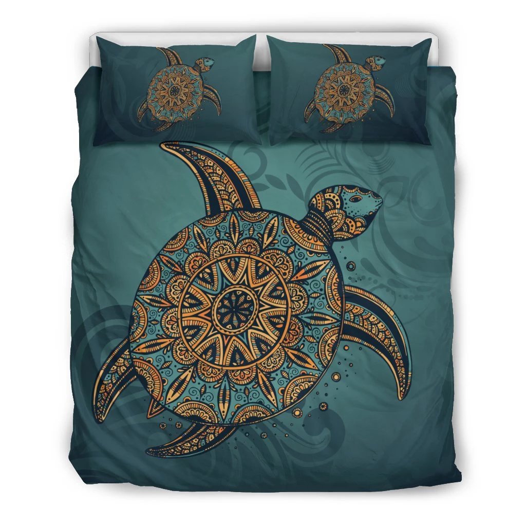 Hawaiian Skillful Turtle Polynesian Bedding Set Art - Polynesian Pride