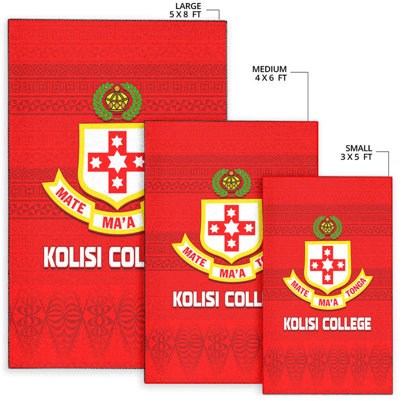 Kolisi Tonga College Atele Area Rug 140 Years Anniversary Tongan Ngatu Ver.01 LT13 - Polynesian Pride
