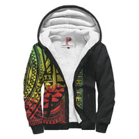 Tahiti (French Polynesia) Polynesian Personalised Custom Sherpa Hoodie - Reggae Line Reggae - Polynesian Pride