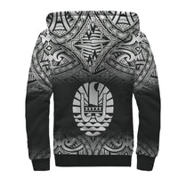 Tahiti (French Polynesia) Polynesian Personalised Custom Sherpa Hoodie - Black Fog - Polynesian Pride