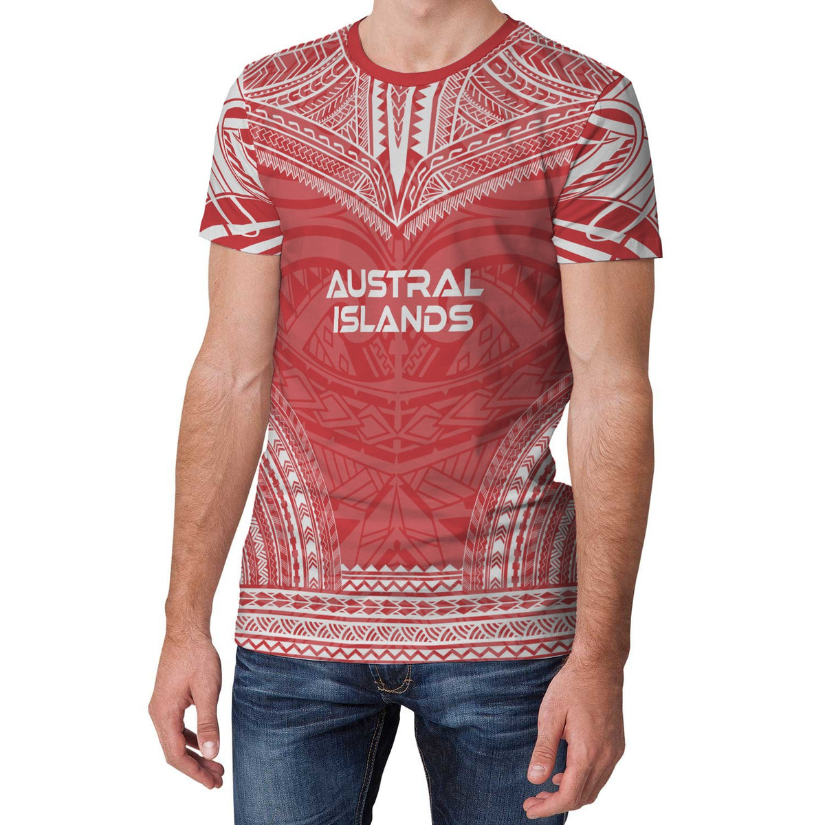 Austral Islands T Shirt Austral Islands Polynesian Chief Red Version - Polynesian Pride