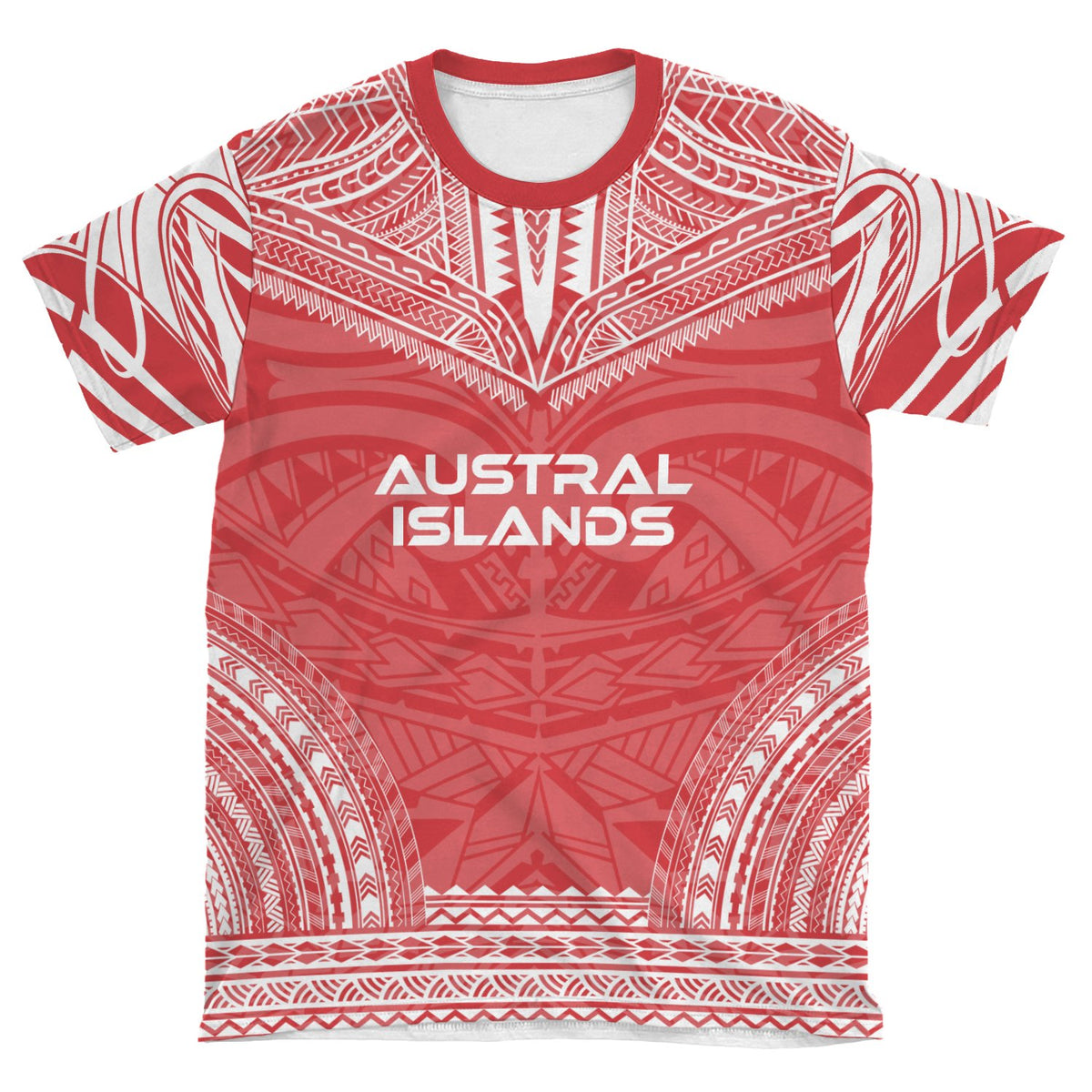 Austral Islands T Shirt Austral Islands Polynesian Chief Red Version - Polynesian Pride