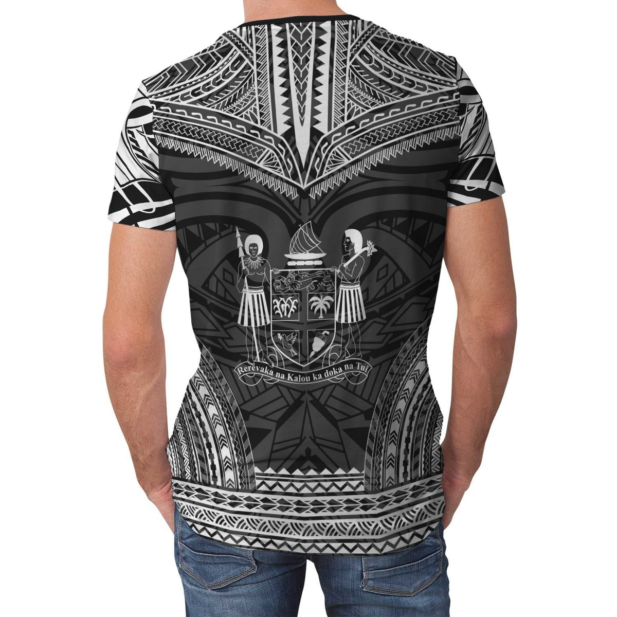 Fiji T Shirt Fijian Polynesian Chief Black Version - Polynesian Pride