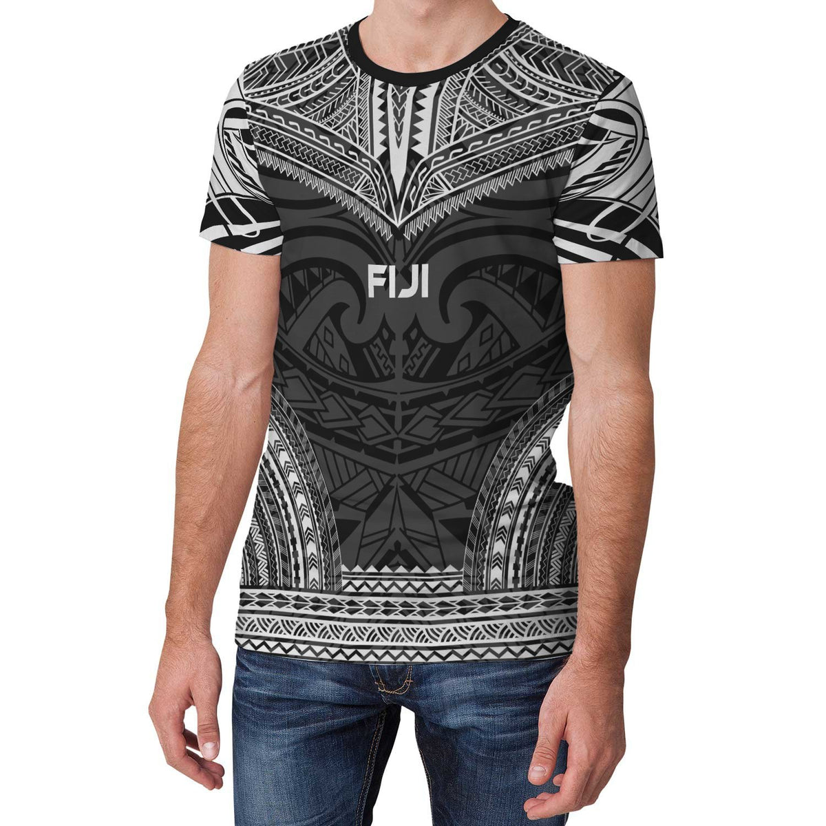 Fiji T Shirt Fijian Polynesian Chief Black Version - Polynesian Pride