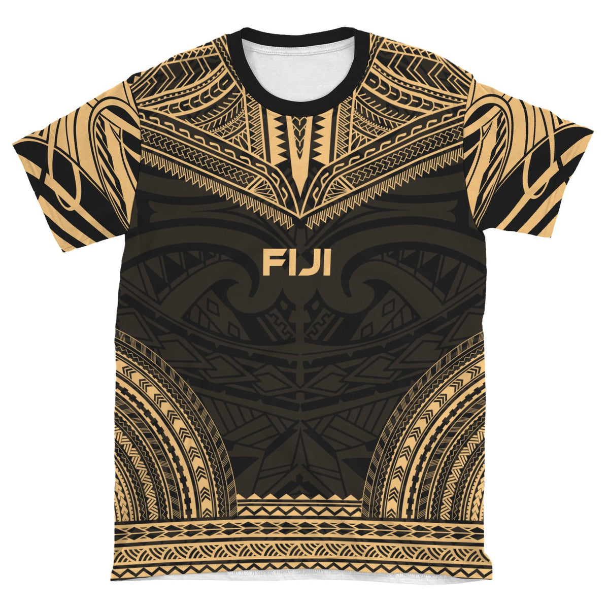 Fiji T Shirt Fijian Polynesian Chief Gold Version - Polynesian Pride