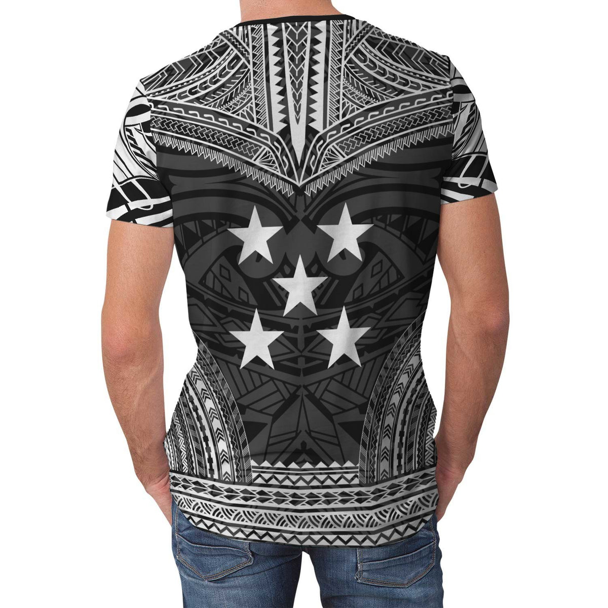 Gambier Islands T Shirt National Polynesian Chief Black Version - Polynesian Pride