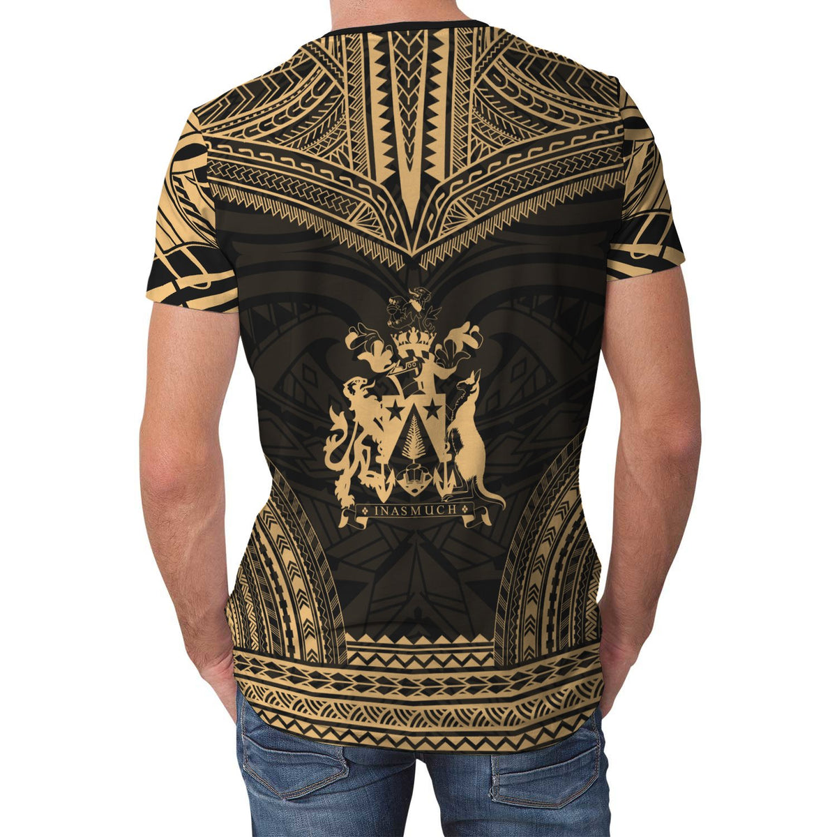 Norfolk Island Unisex T Shirt Norfolk Island Polynesian Chief Gold Version - Polynesian Pride