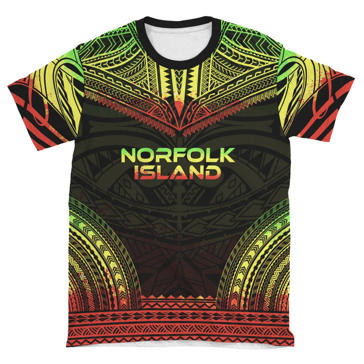 Norfolk Island Unisex T Shirt Norfolk Island Polynesian Chief Reggae Version - Polynesian Pride