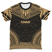 Northern Mariana Islands Unisex T Shirt C N M I Polynesian Chief Gold Version - Polynesian Pride