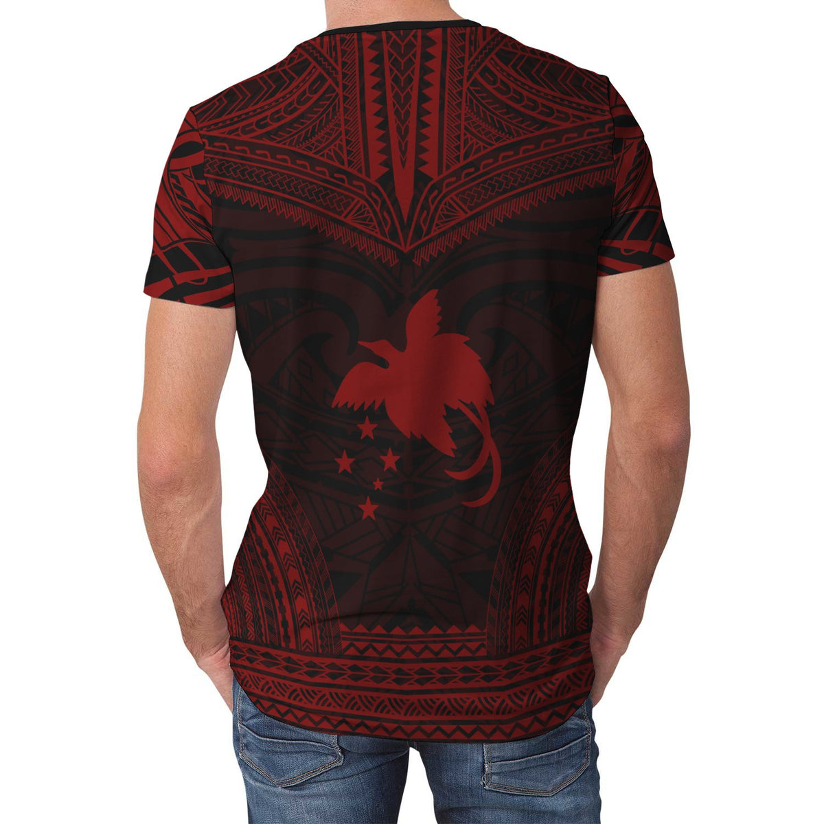 Papua New Guinea Unisex T Shirt Papua New Guinea Polynesian Chief Red Version - Polynesian Pride